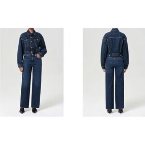 AGOLDE Harper Mid Rise Relaxed Straight Jeans Echo Dark Wash 30 A9153E-1554